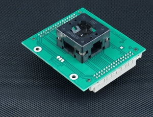 AP1 QFN40-2.02 ZIF JW8-1 (71-7489). Specialised programming module with open ZIF socket.