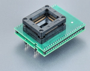 DIL48/QFP128 ZIF MSP430-1 (70-2859). Specialised programming adapter with open ZIF socket.
