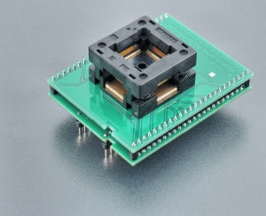 DIL48/QFP80-1.02 ZIF HD64-16 (70-7250). Specialised programming adapter with open ZIF socket.