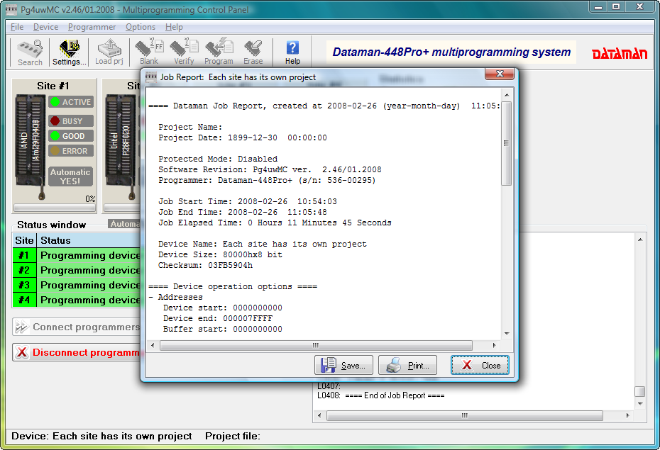 Dataman Software Configuration Dataman 448Pro2 Super Fast Gang ISP Production Programmer – Dataman ...